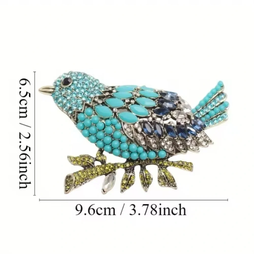 Blue Bird Elegant Turquoise Brooch